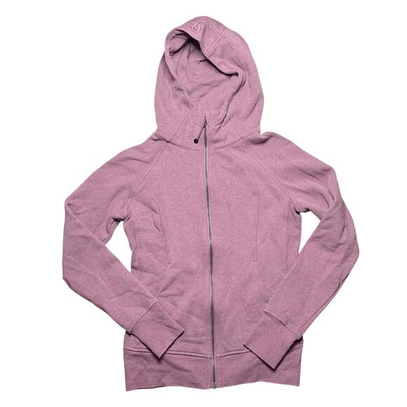 lululemon athletica Tops - Lululemon Scuba Full-Zip Hoodie Heathered Velvet Dust Size 6